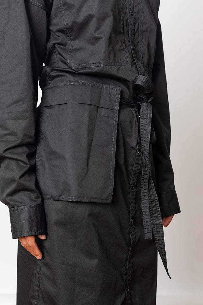 Long Shirt Dress - Black
