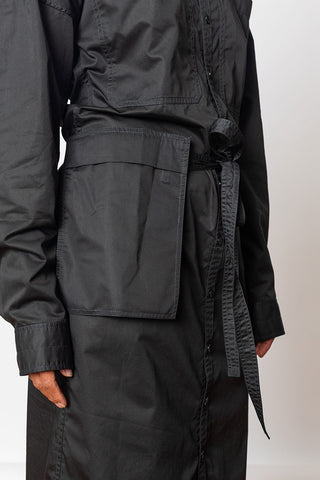 Long Shirt Dress - Black