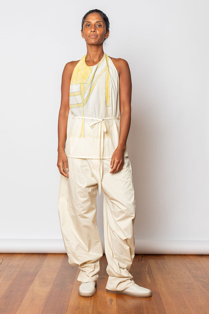 Soft Volume Pants - Creamy White