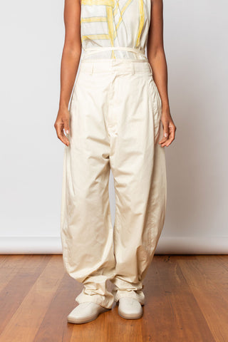 Soft Volume Pants - Creamy White