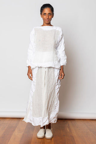 Washed & Crushed Top - White