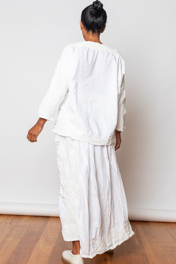 Washed & Crushed Top - White