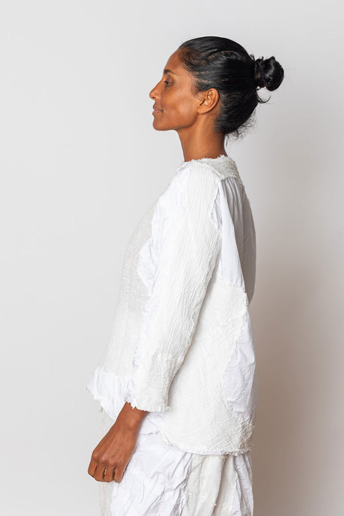 Washed & Crushed Top - White