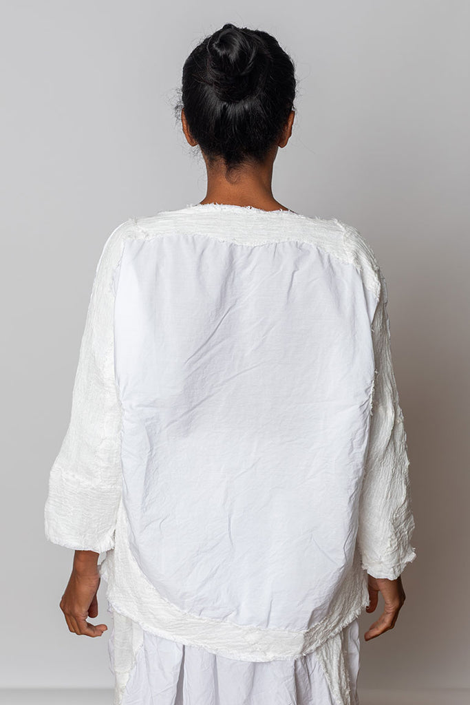 Washed & Crushed Top - White