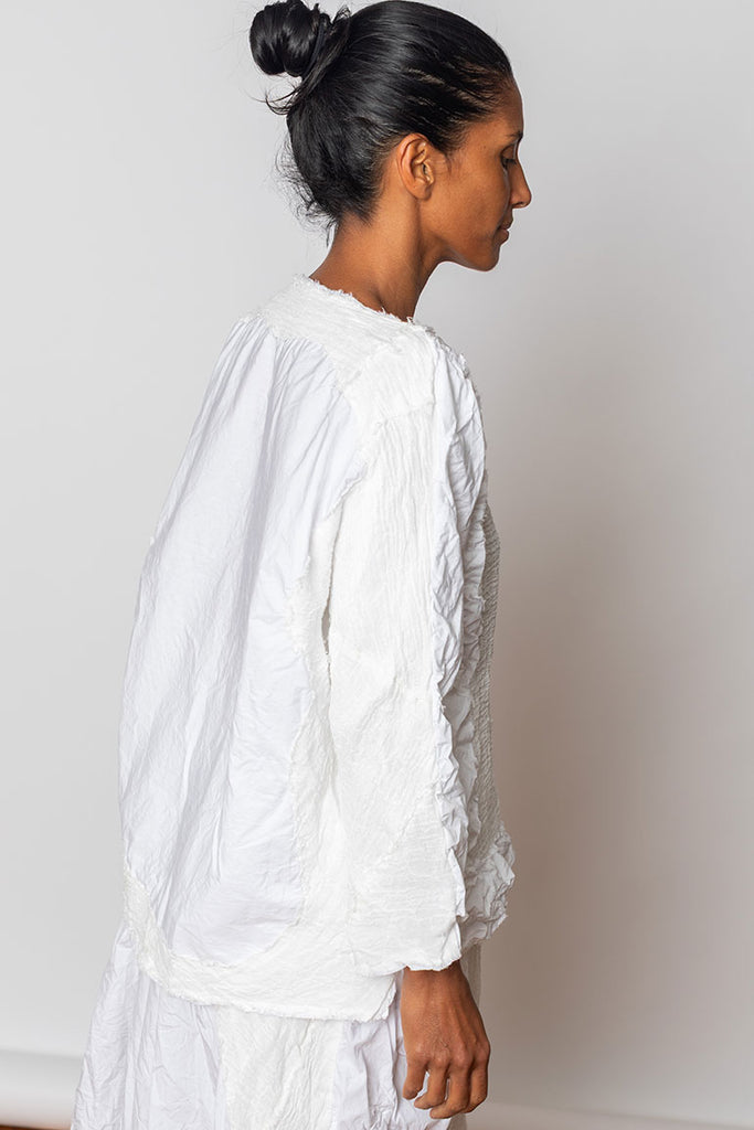 Washed & Crushed Top - White