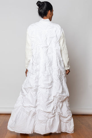 Washed & Crushed Coat - White