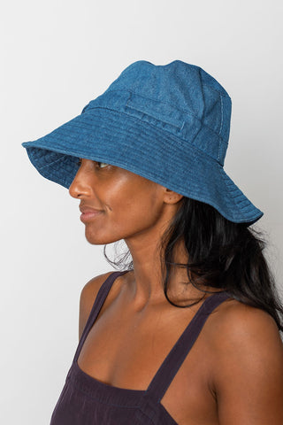 Denim Sun Hat - Washed Indigo