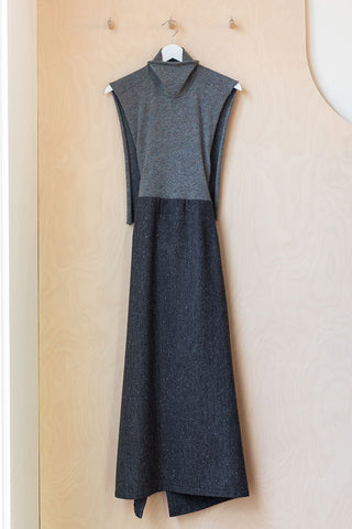 Y's by Yohji Yamamoto Turtleneck Pinafore - Grey