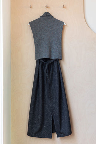 Y's by Yohji Yamamoto Turtleneck Pinafore - Grey