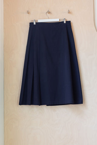 Y's by Yohji Yamamoto Belted Wrap Skirt - Navy