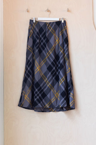 Sofie D'Hoore Check A-Line Skirt - Grey/Yellow