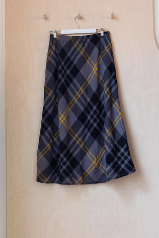 Sofie D'Hoore Check A-Line Skirt - Grey/Yellow
