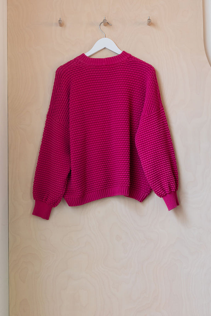 Kowtow Cotton Bubble Jumper - Fuchsia