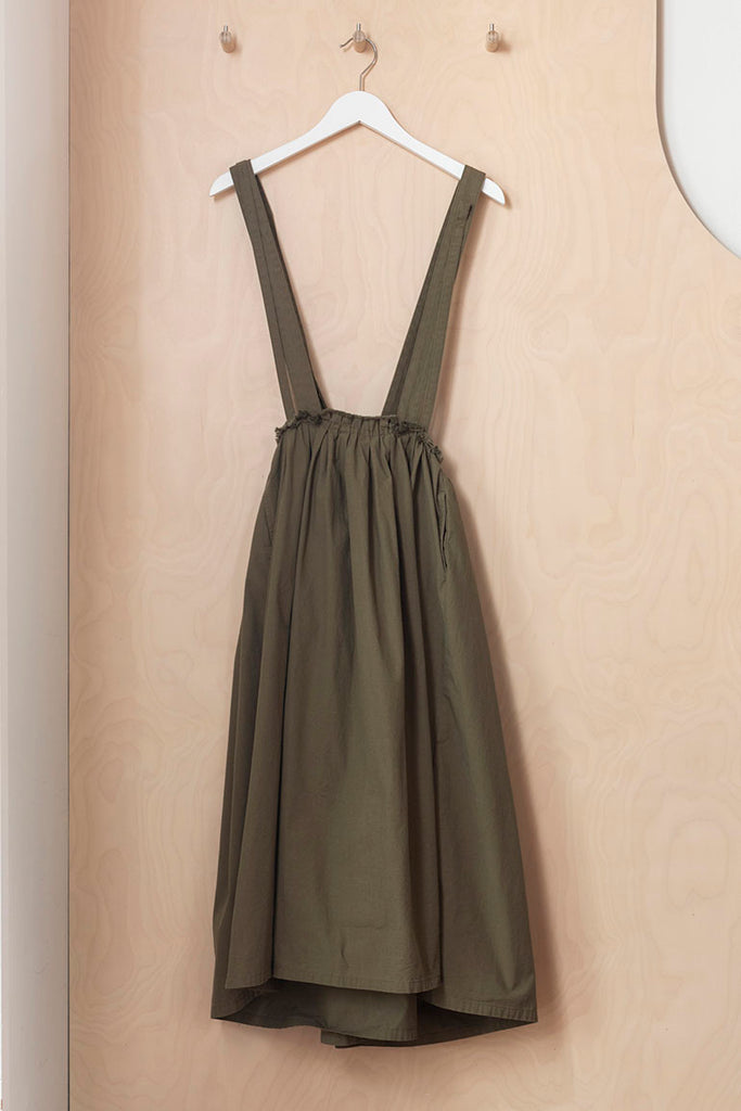 Y's by Yohji Yamamoto Suspender Skirt - Khaki