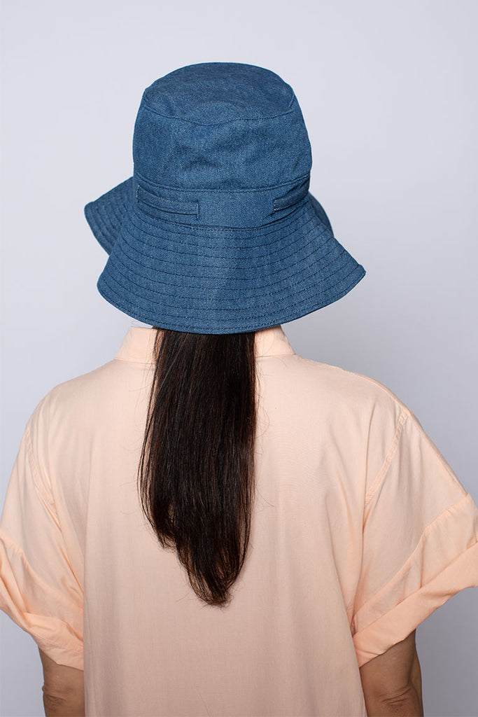 Denim Sun Hat - Washed Indigo