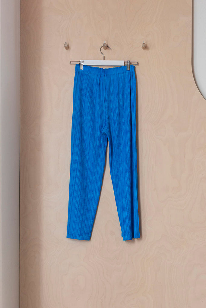 Pleats Please Cropped Straight Pants - Blue