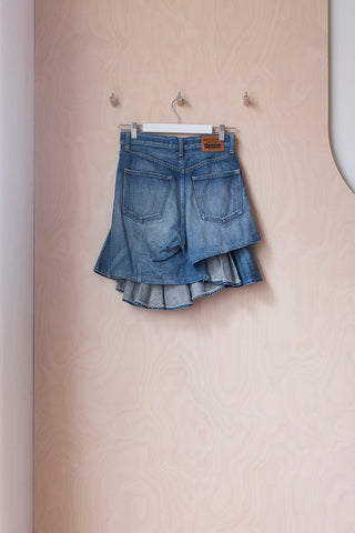 Junya Watanabe Ruffle Denim Skirt - Washed Indigo