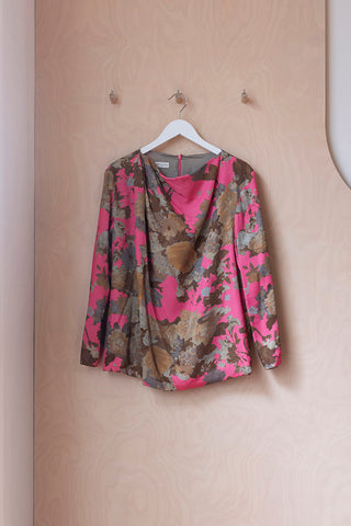 Dries Van Noten Draped Floral Blouse - Pink