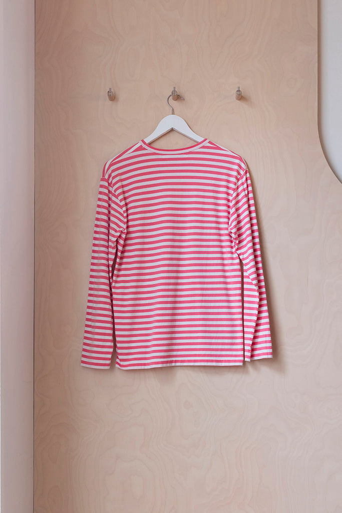 Comme Des Garçons Play Striped T-Shirt - Pink