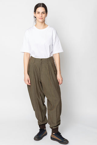 Rib Cuff Pants - Khaki