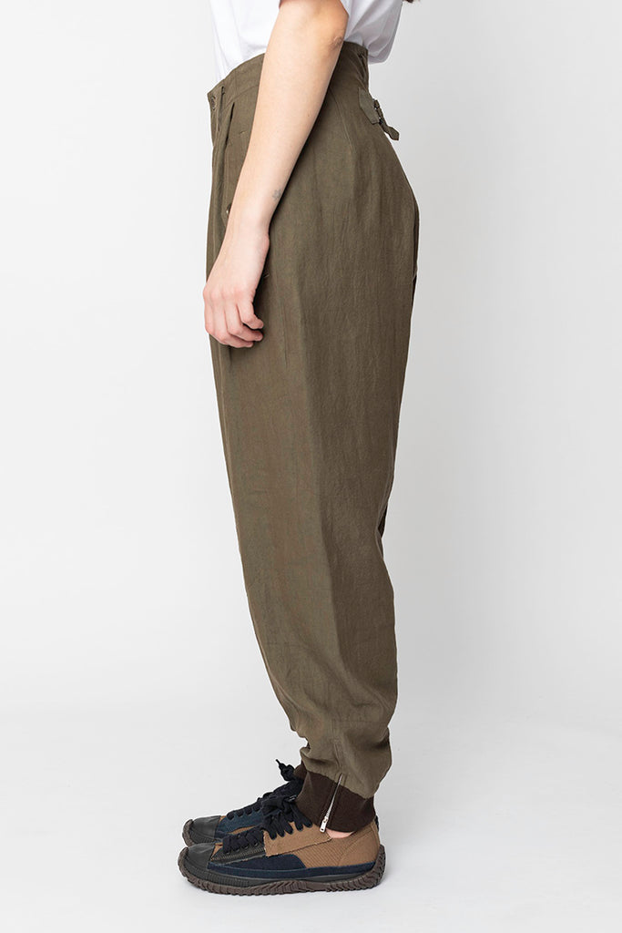 Rib Cuff Pants - Khaki