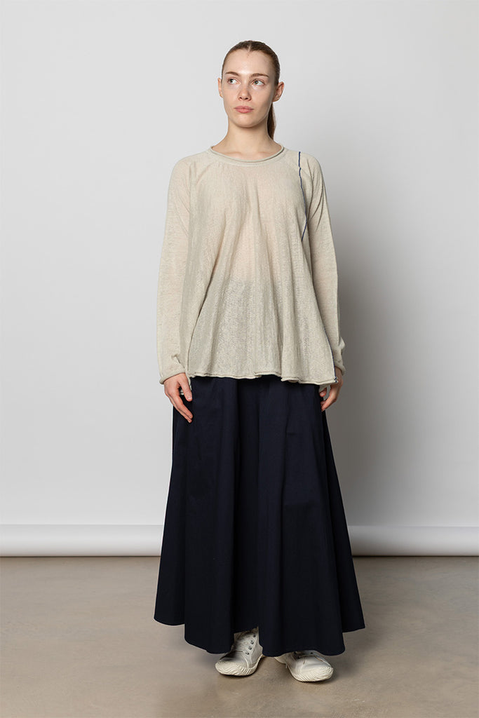 A Line Flare Pullover Top - Off White