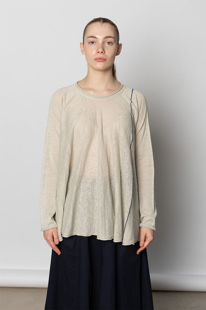 A Line Flare Pullover Top - Off White