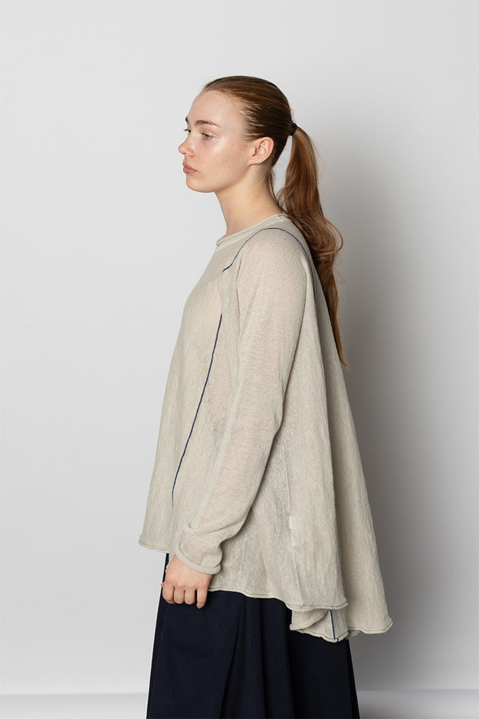 A Line Flare Pullover Top - Off White