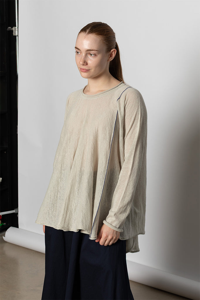 A Line Flare Pullover Top - Off White