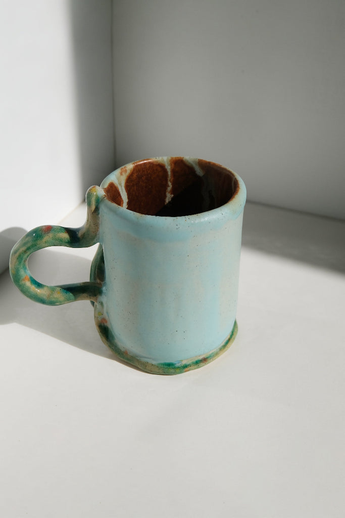 Snake Cup - Duck Egg Blue/Copper/Fern