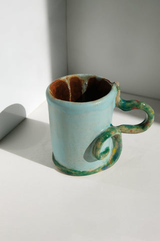 Snake Cup - Duck Egg Blue/Copper/Fern