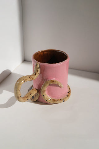 Snake Cup - Pink/Copper/Walnut