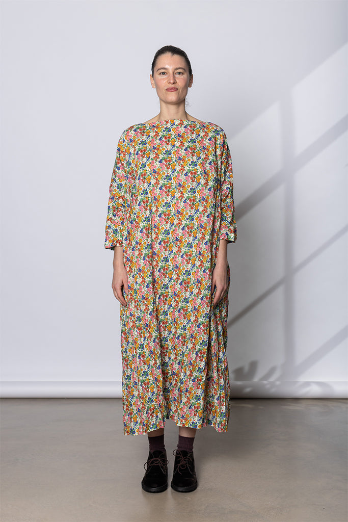 Abito Dress Newpride Lungo Lavato - Fiori Rosa C