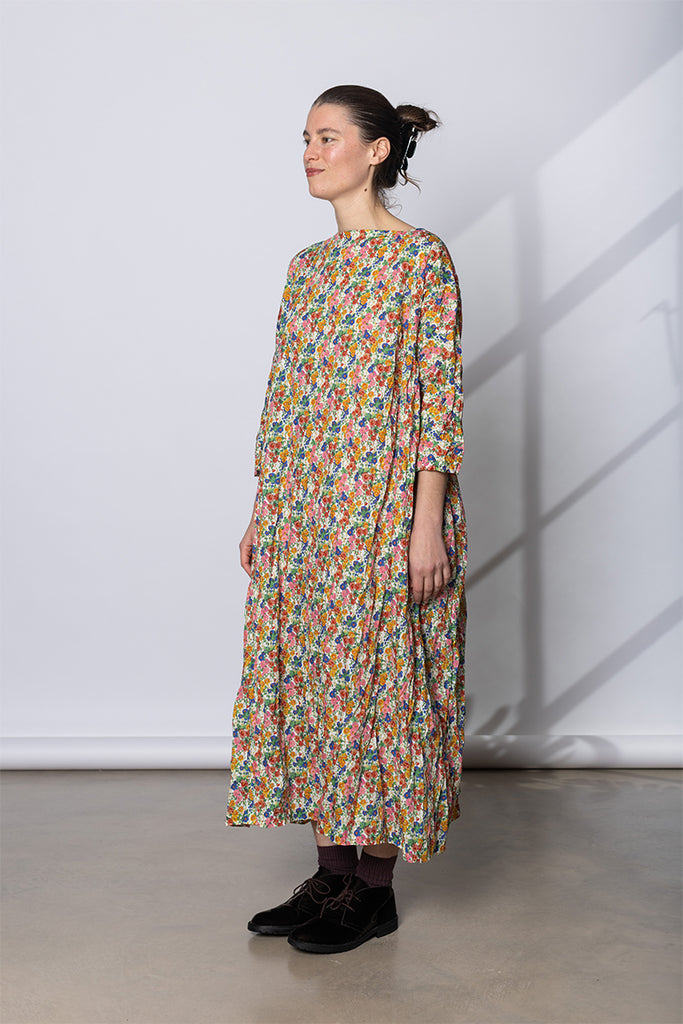 Abito Dress Newpride Lungo Lavato - Fiori Rosa C