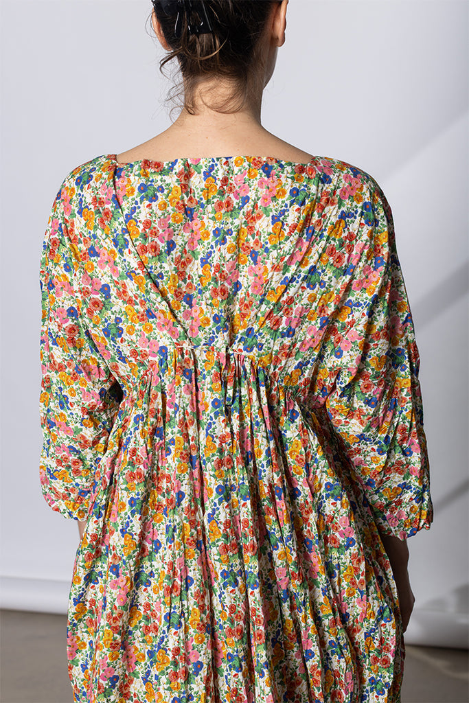 Abito Dress Newpride Lungo Lavato - Fiori Rosa C
