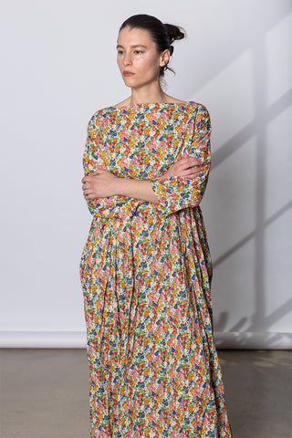 Abito Dress Newpride Lungo Lavato - Fiori Rosa C