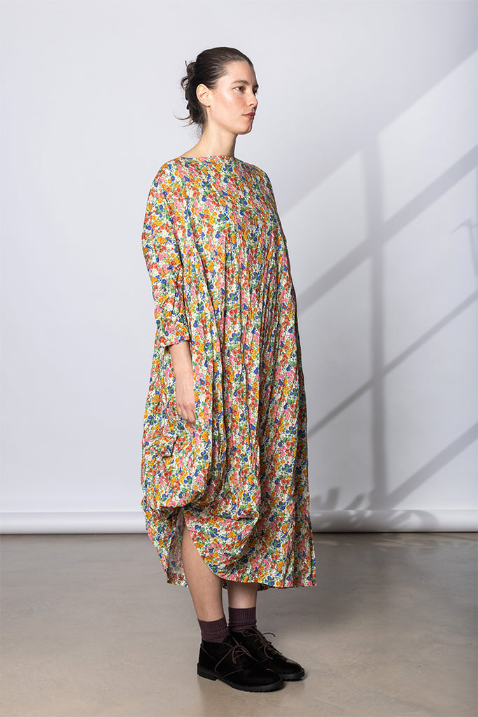 Abito Dress Newpride Lungo Lavato - Fiori Rosa C