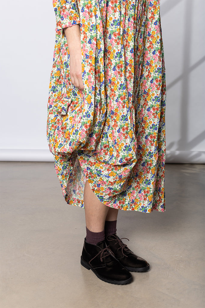 Abito Dress Newpride Lungo Lavato - Fiori Rosa C