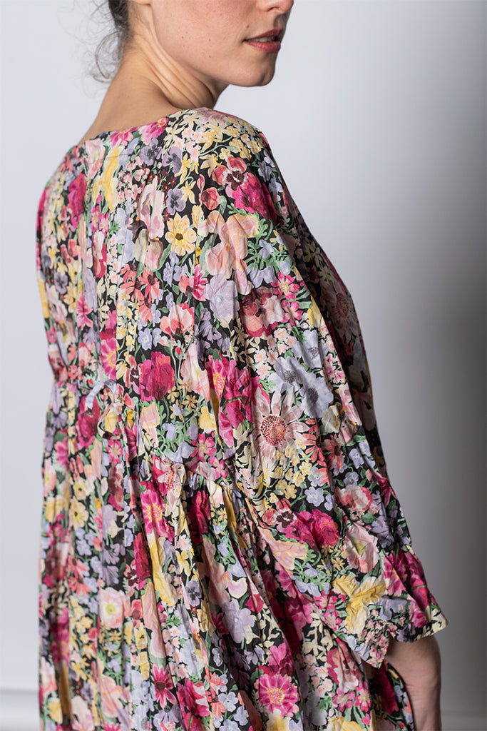 Abito Dress Newpride Lungo Lavato - Fiori Rosa D