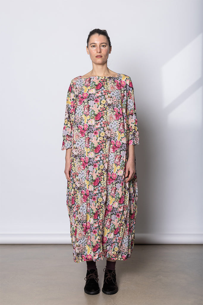Abito Dress Newpride Lungo Lavato - Fiori Rosa D