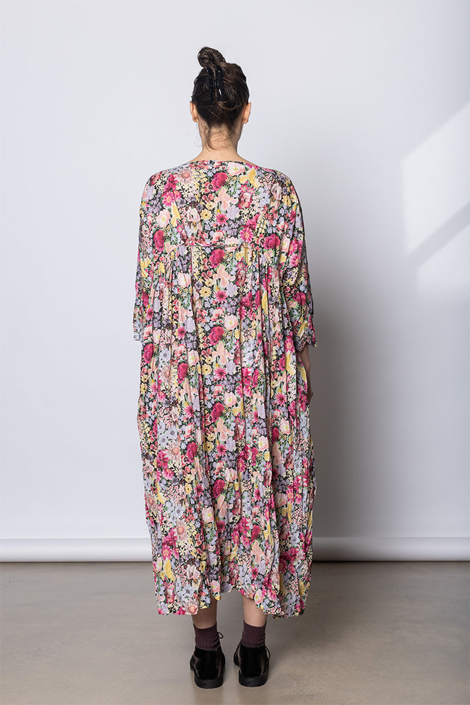 Abito Dress Newpride Lungo Lavato - Fiori Rosa D