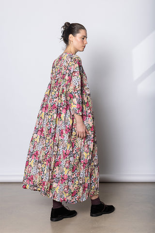 Abito Dress Newpride Lungo Lavato - Fiori Rosa D