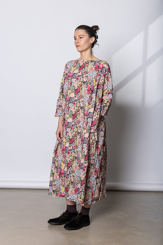 Abito Dress Newpride Lungo Lavato - Fiori Rosa D