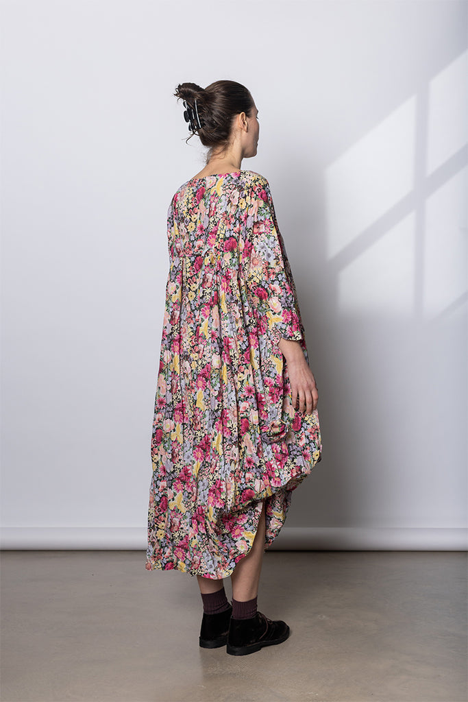 Abito Dress Newpride Lungo Lavato - Fiori Rosa D