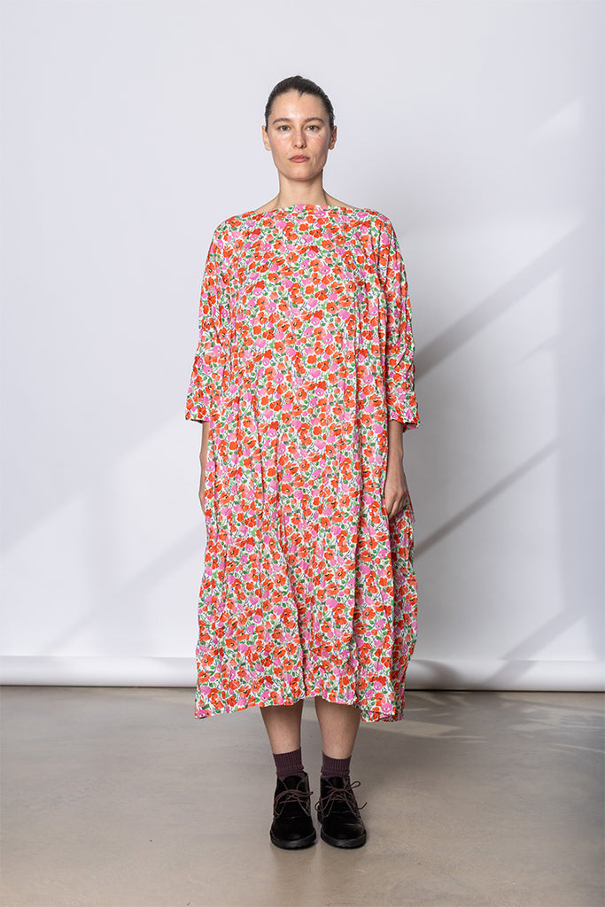 Abito Dress Newpride Medio 115 Lavato - Fiori Rosa B