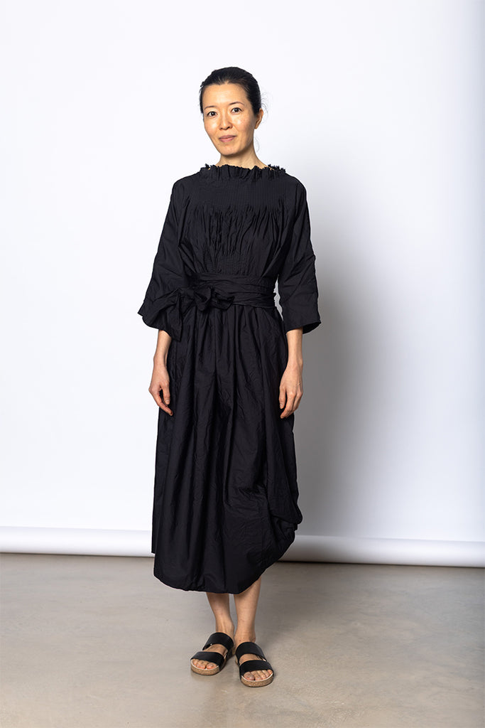 Abito Dress Plit Lavato - Black
