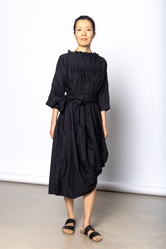 Abito Dress Plit Lavato - Black