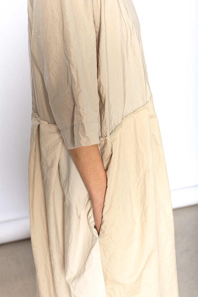 Abito Dress Colletto Ptc Lavato - Natural