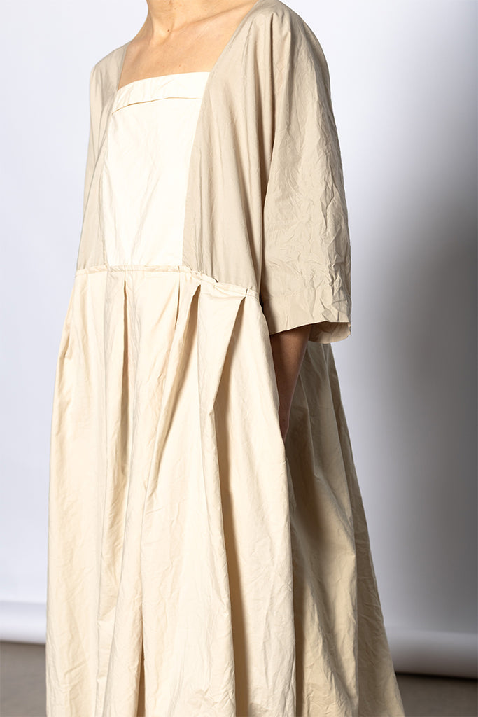 Abito Dress Colletto Ptc Lavato - Natural