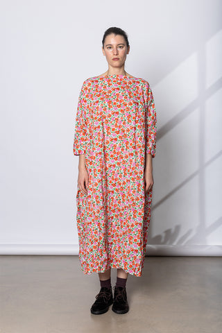 Abito Dress Newpride Lungo Lavato - Fiori Rosa B